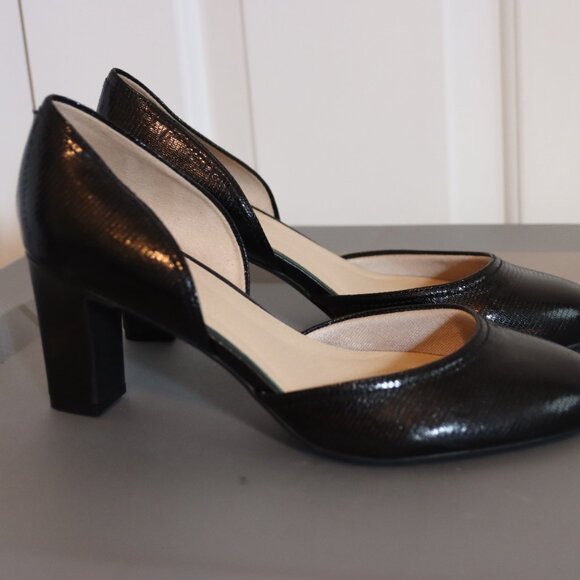 LifeStride Velocity With Memory Foam Mason Black Chunky Heel Shoe Size 10W - Picture 8 of 14